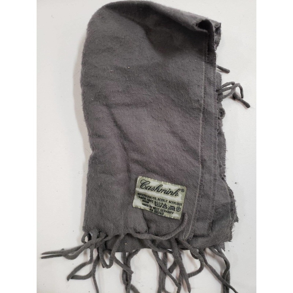 Cashmink Scarf Mens One Size Gray Fleece Rectangular Neck Warmer Wintergear